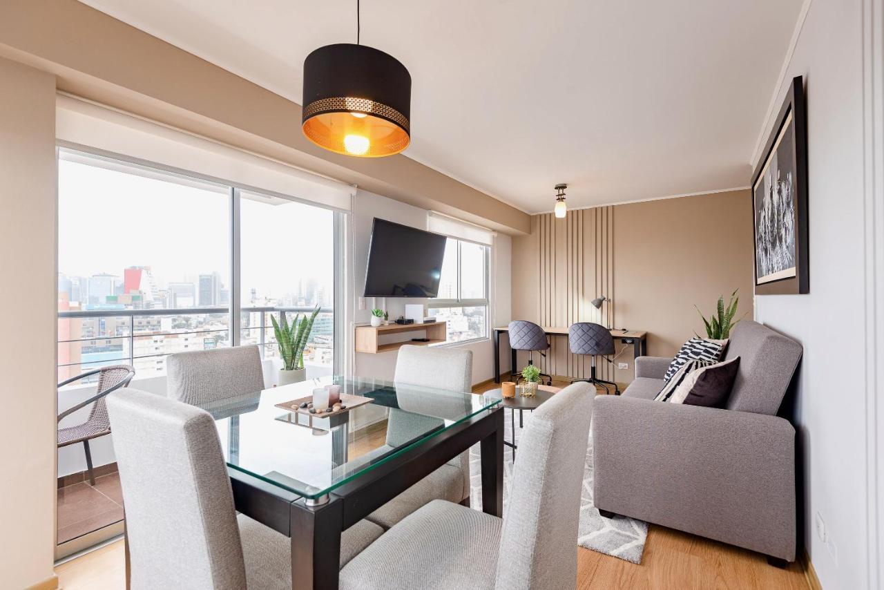 Alu Apartments - Limit With Miraflores Panoramic City View ليما المظهر الخارجي الصورة