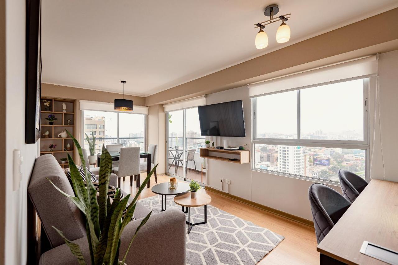 Alu Apartments - Limit With Miraflores Panoramic City View ليما المظهر الخارجي الصورة